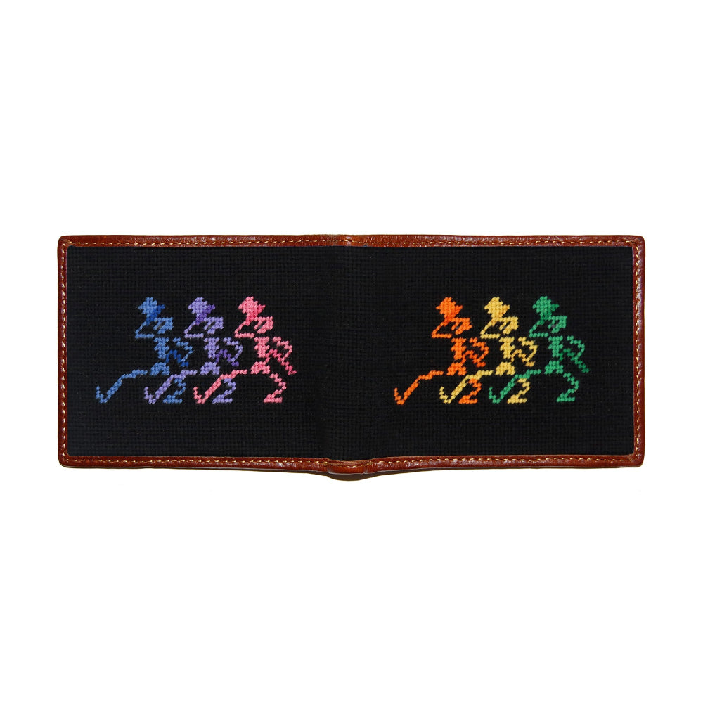 Grateful Dead Dancing Skeletons Needlepoint Bi-Fold Wallet by Smathers & Branson