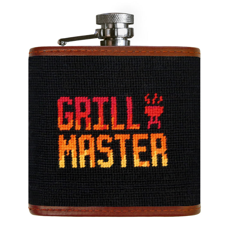 Grill Master Needlepoint Flask by Smathers & Branson - Country Club Prep
