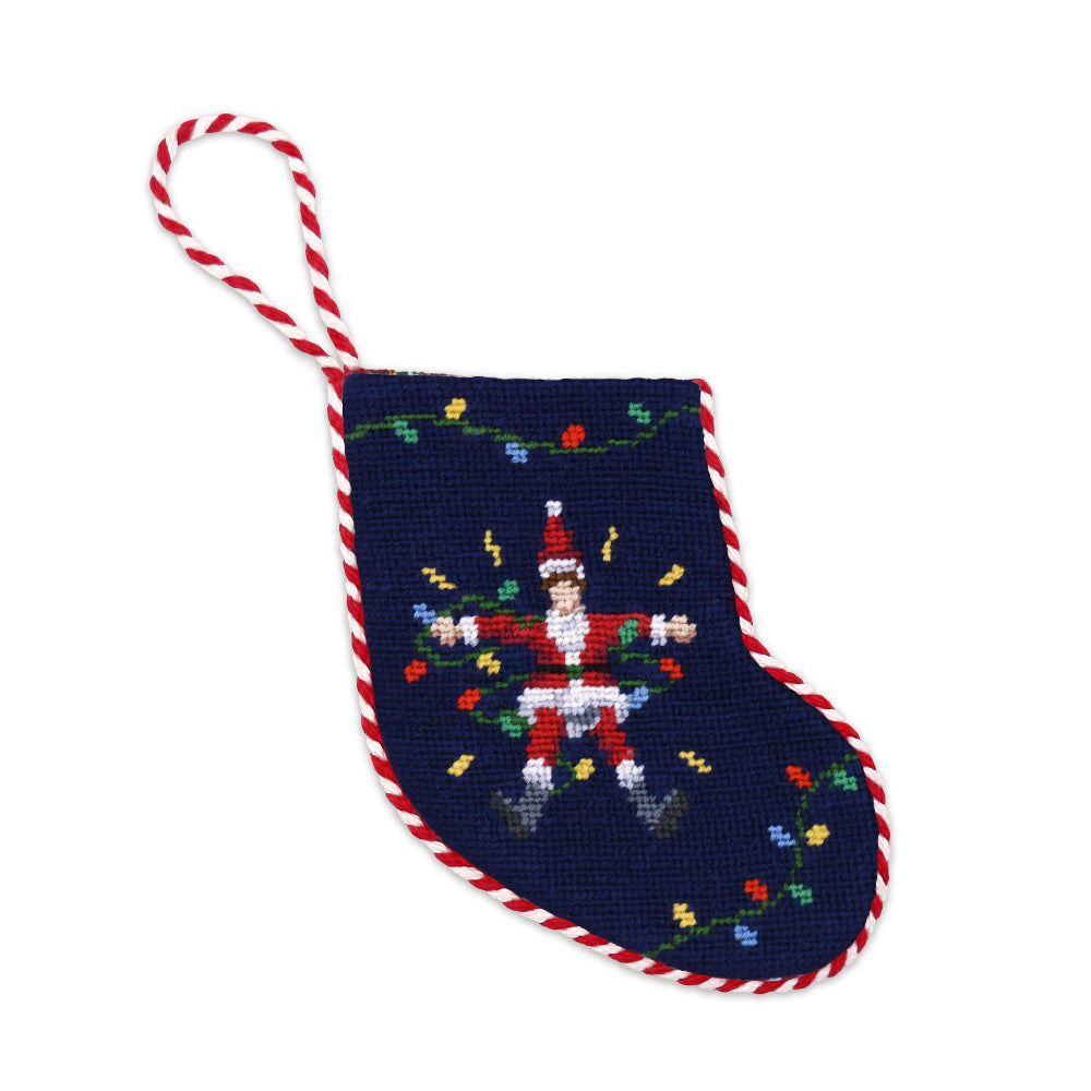 Griswold Christmas Needlepoint Stocking Ornament by Smathers & Branson