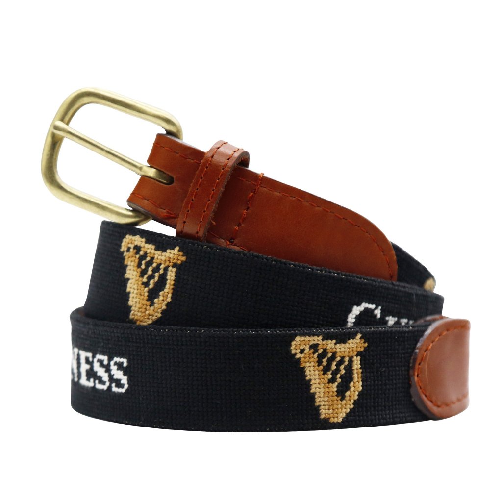 Guinness Harp Needlepoint Belt by Smathers & Branson - Country Club Prep