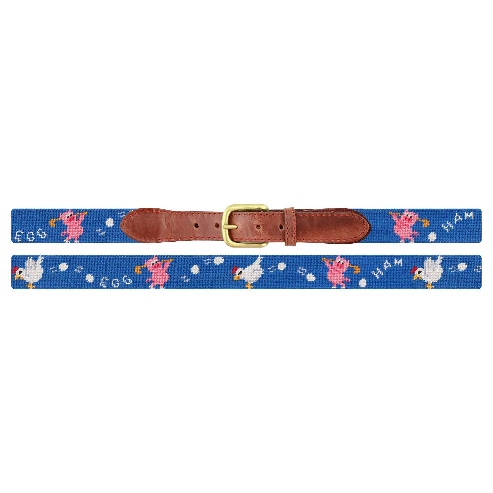 Ham and Egging Needlepoint Belt by Smathers & Branson - Country Club Prep