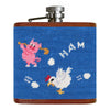 Ham and Egging Needlepoint Flask by Smathers & Branson