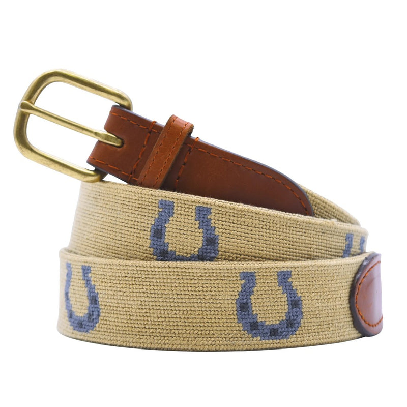 Horseshoe Needlepoint Belt by Smathers & Branson - Country Club Prep
