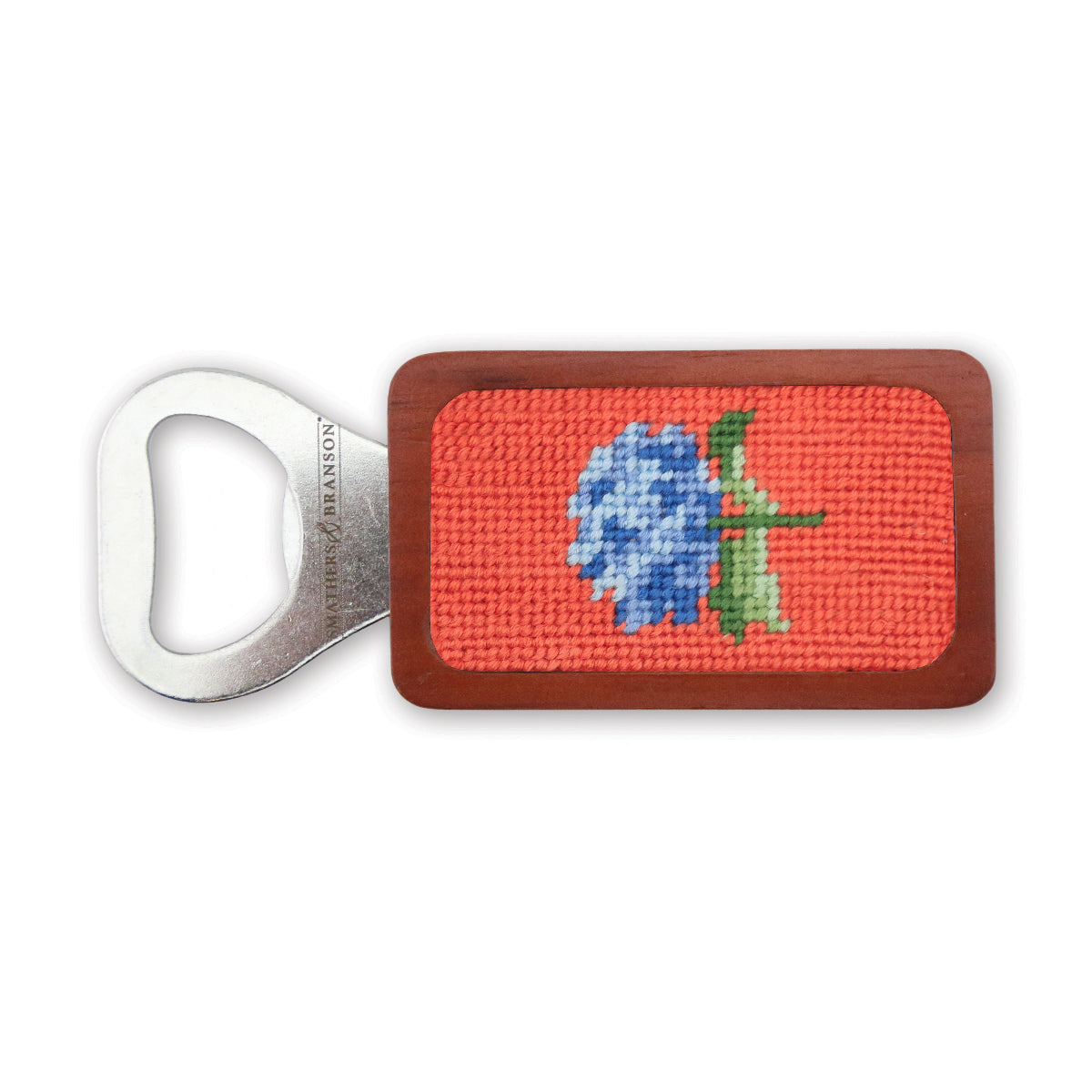 Hydrangea Needlepoint Bottle Opener by Smathers & Branson - Country Club Prep