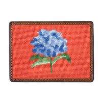 Hydrangea Needlepoint Credit Card Wallet by Smathers & Branson