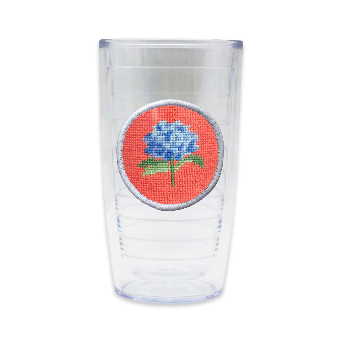 Hydrangea Needlepoint Tumbler by Smathers & Branson