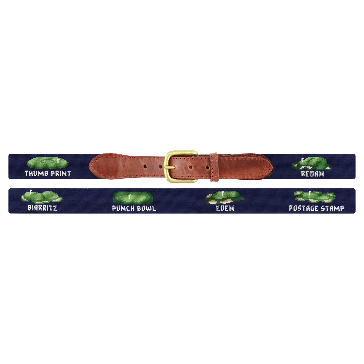 Iconic Golf Greens Needlepoint Belt by Smathers & Branson
