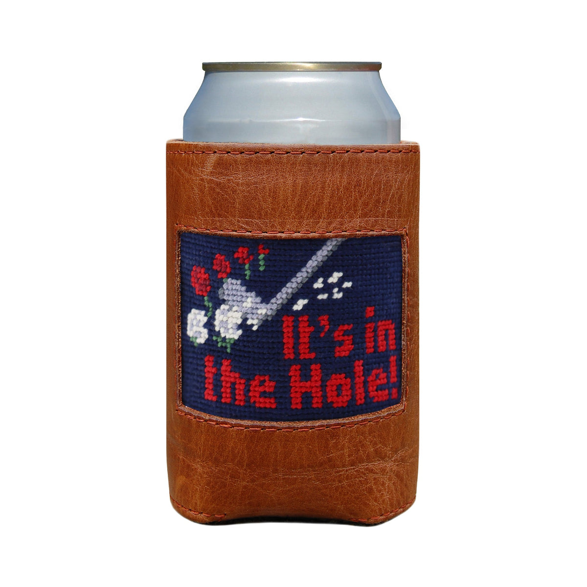 It's In the Hole Tulips Needlepoint Can Cooler by Smathers & Branson - Country Club Prep