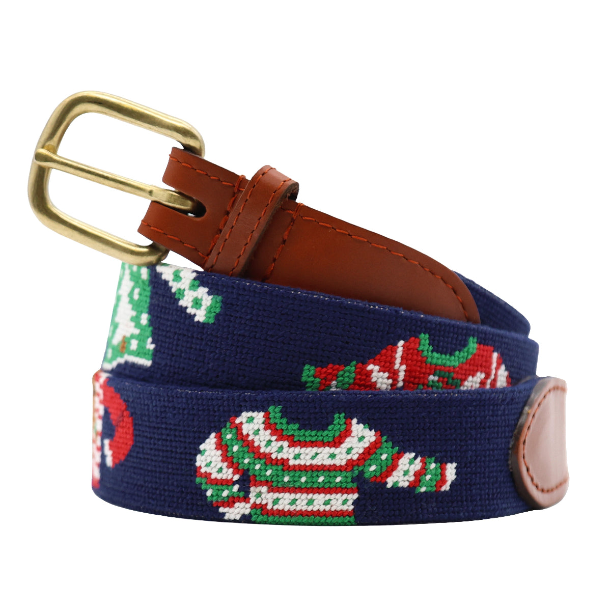 Jolly Christmas Sweaters Needlepoint Belt by Smathers & Branson