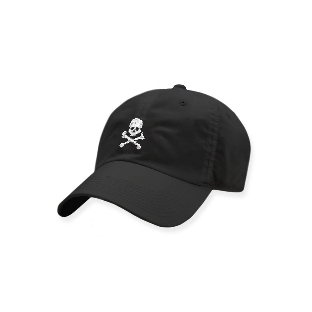 Jolly Roger Needlepoint Performance Hat in Black by Smathers & Branson - Country Club Prep
