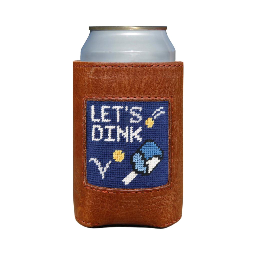 Let's Dink Needlepoint Can Cooler by Smathers & Branson - Country Club Prep