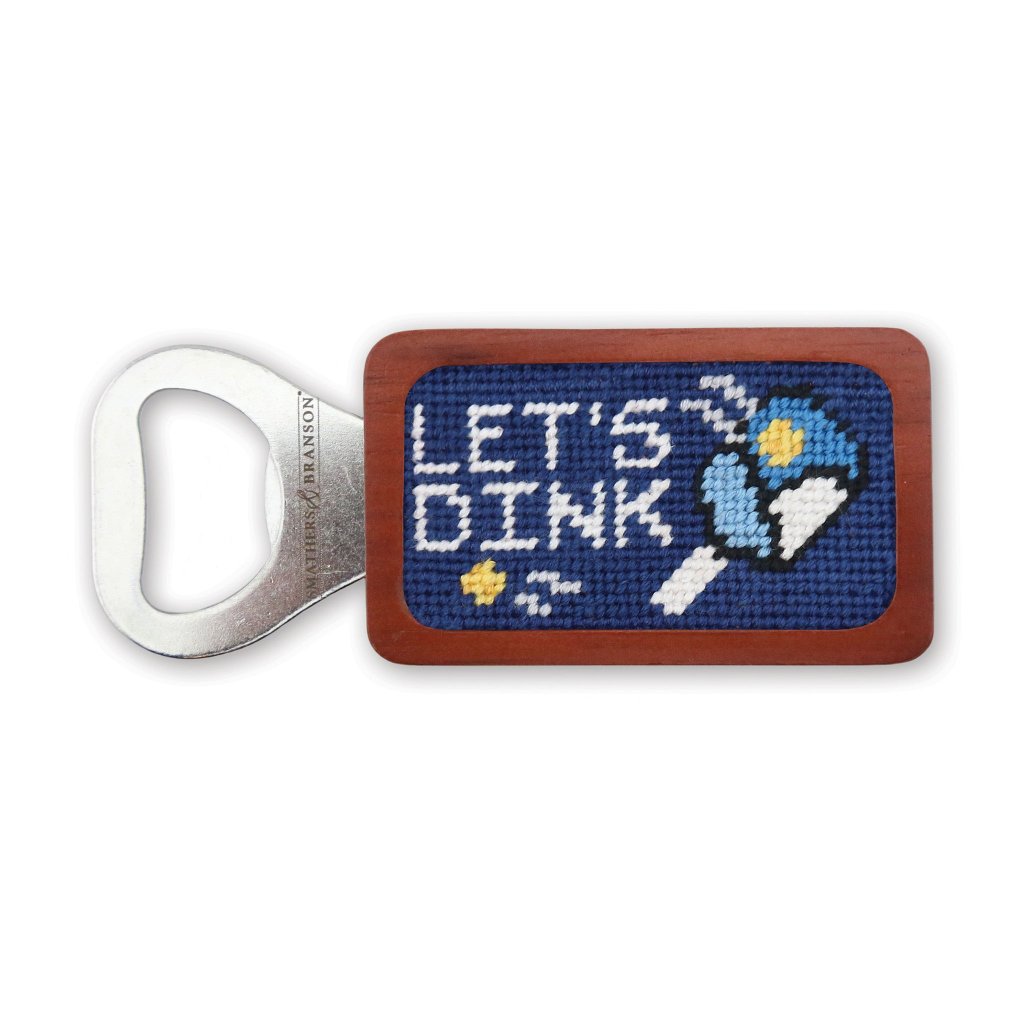 Let's Dink Needlepoint Bottle Opener by Smathers & Branson - Country Club Prep