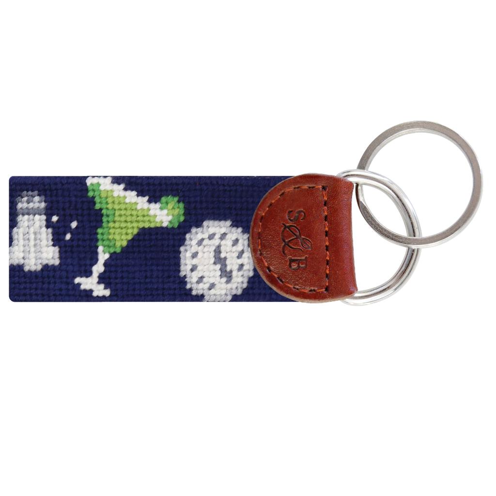 Margaritaville 5 O'Clock Somewhere Needlepoint Key Fob by Smathers & Branson - Country Club Prep