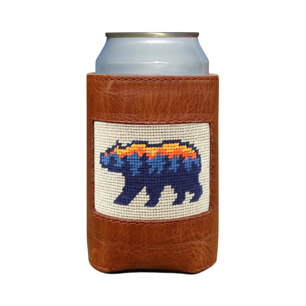 Mountain Bear Needlepoint Can Cooler by Smathers & Branson - Country Club Prep