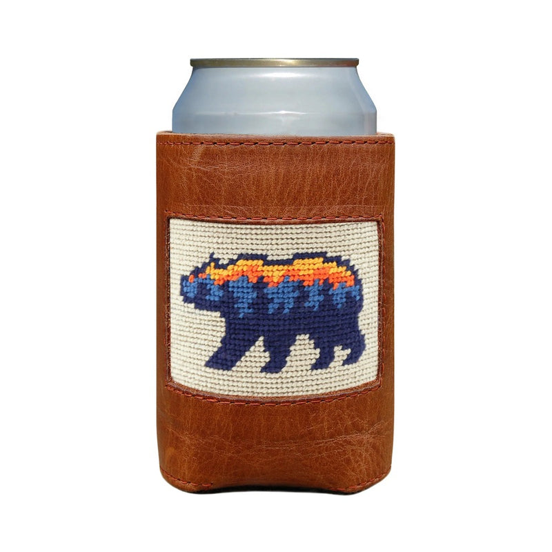 Mountain Bear Needlepoint Can Cooler by Smathers & Branson - Country Club Prep