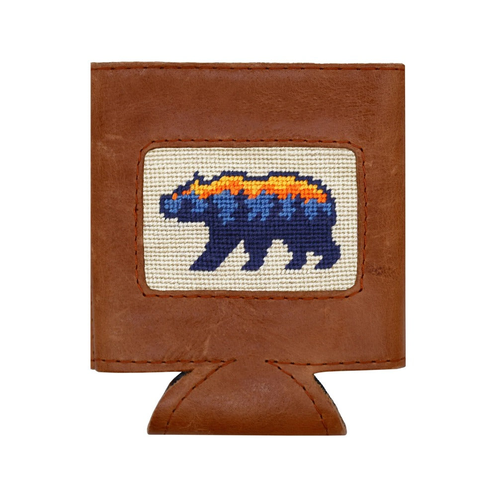 Mountain Bear Needlepoint Can Cooler by Smathers & Branson - Country Club Prep