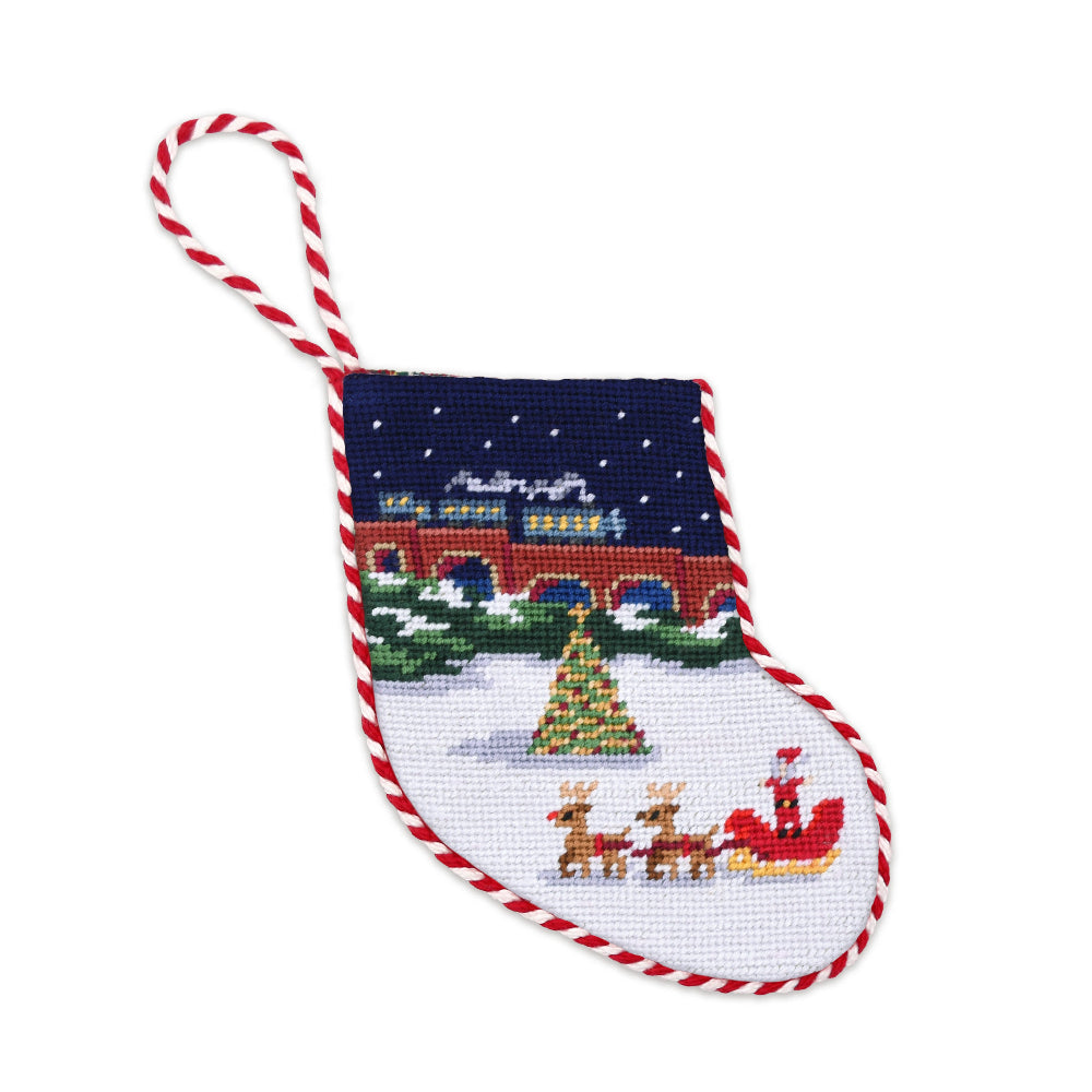 North Pole Needlepoint Stocking Ornament by Smathers & Branson