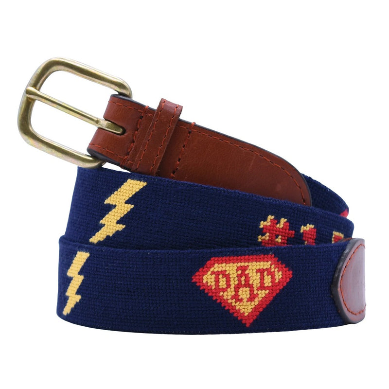 Number One Dad Hero Needlepoint Belt by Smathers & Branson - Country Club Prep