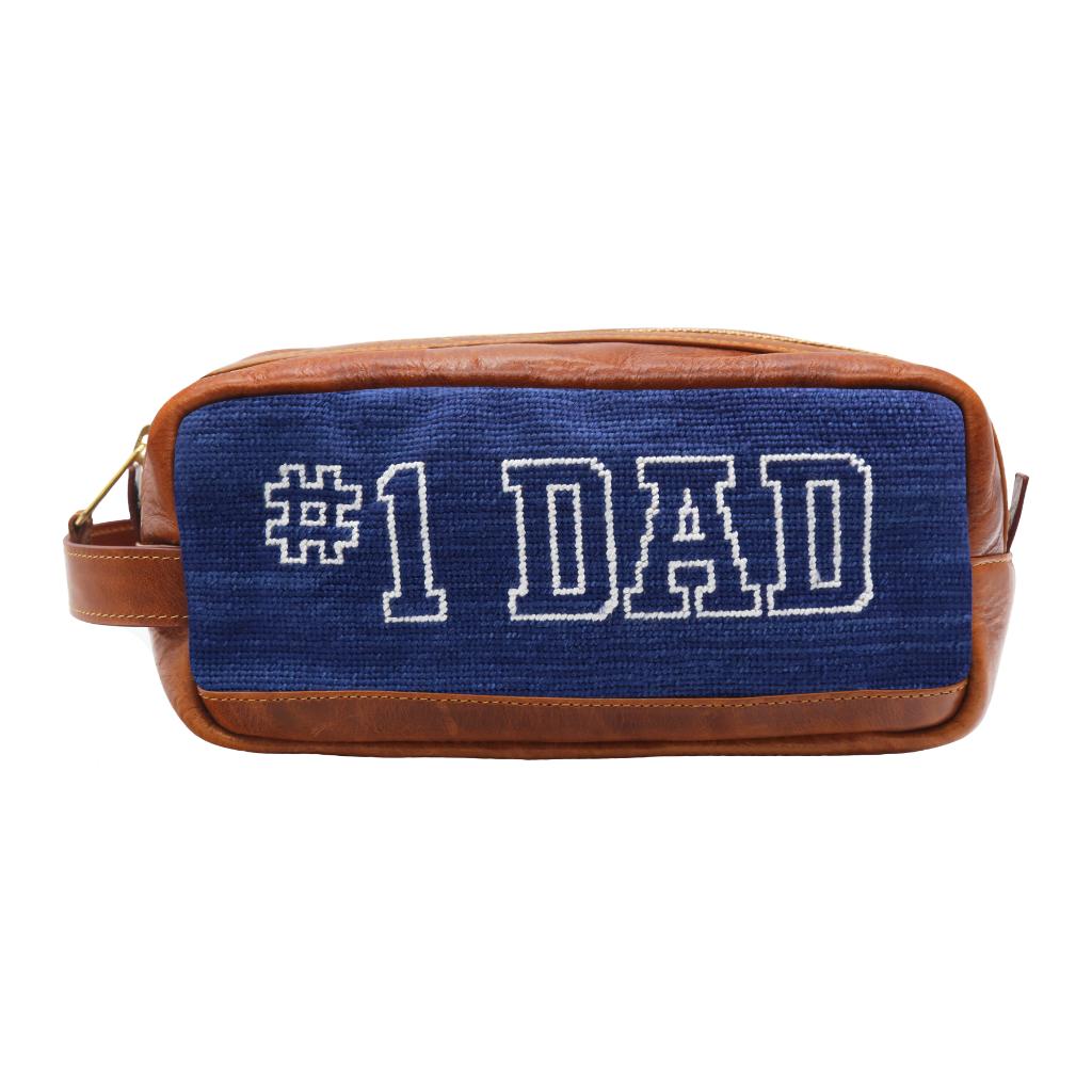 Number One Dad Needlepoint Toiletry Bag by Smathers & Branson - Country Club Prep