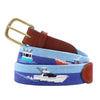Offshore Fishing Needlepoint Belt by Smathers & Branson