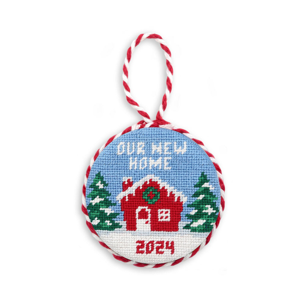 Our New Home 2024 Needlepoint Ornament by Smathers & Branson - Country Club Prep