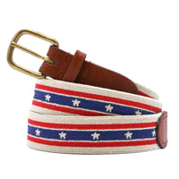 Patriotic Surcingle Needlepoint Belt by Smathers & Branson - Country Club Prep