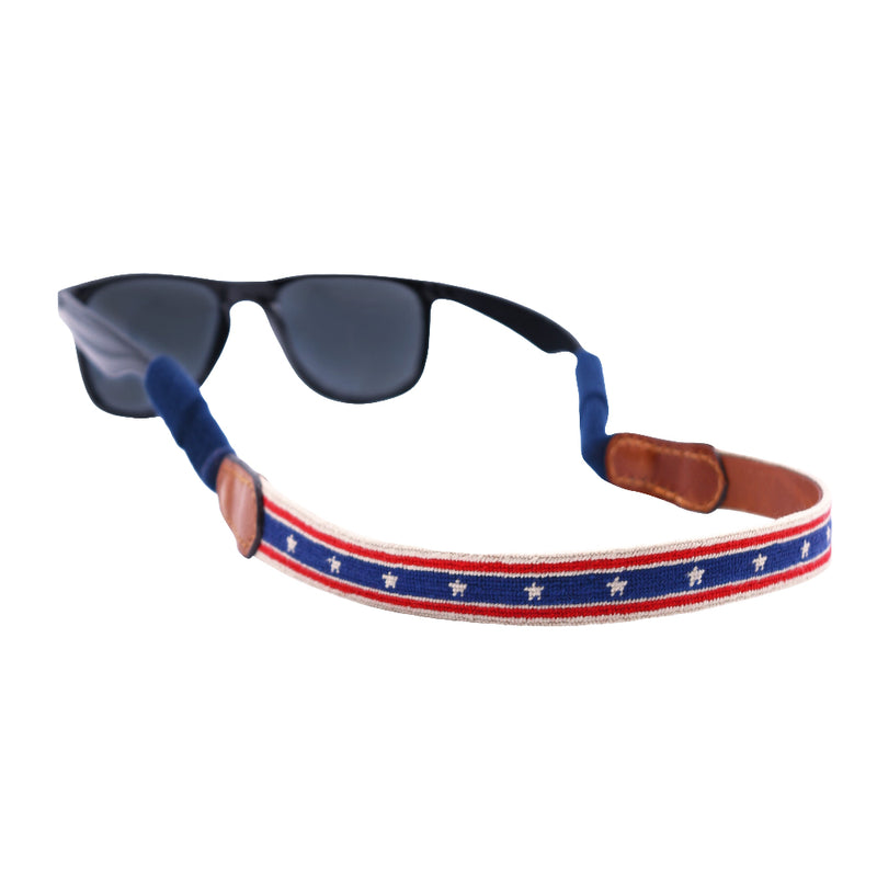 Patriotic Surcingle Needlepoint Sunglass Straps by Smathers & Branson - Country Club Prep