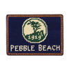 Pebble Beach Logo Text Needlepoint Credit Card Wallet by Smathers & Branson