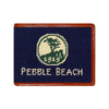Pebble Beach Text Logo Needlepoint Bi-Fold Wallet by Smathers & Branson