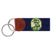 Pebble Beach Text Logo Needlepoint Key Fob by Smathers & Branson