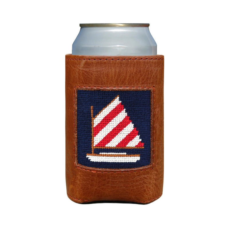 Rainbow Fleet Needlepoint Can Cooler by Smathers & Branson - Country Club Prep