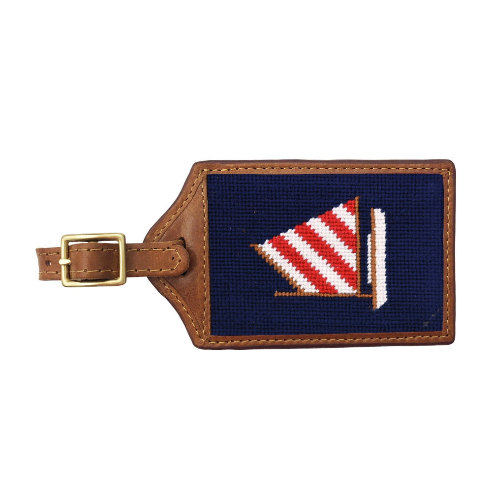 Rainbow Fleet Needlepoint Luggage Tag by Smathers & Branson - Country Club Prep