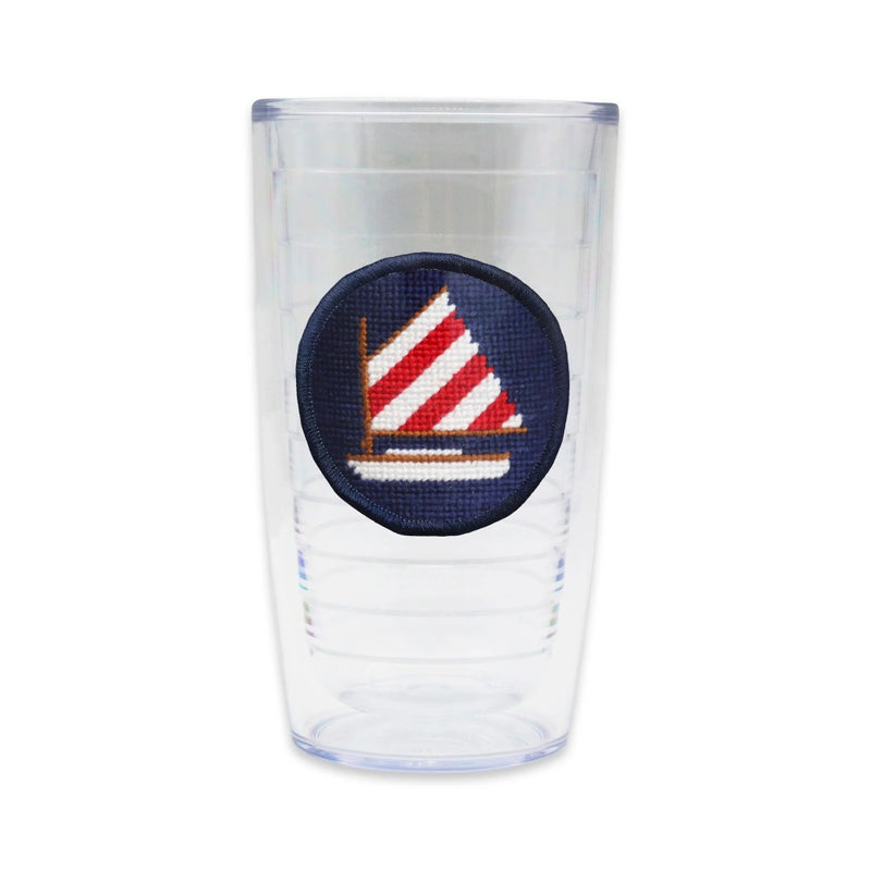 Rainbow Fleet Needlepoint Tumbler by Smathers & Branson - Country Club Prep