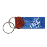 Retro Cyclist Needlepoint Key Fob by Smathers & Branson - Country Club Prep