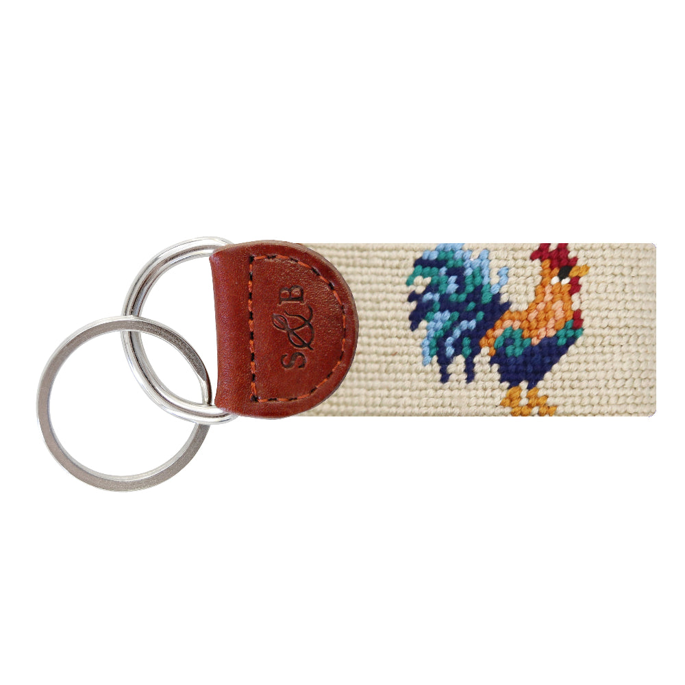 Rooster Needlepoint Key Fob by Smathers & Branson - Country Club Prep