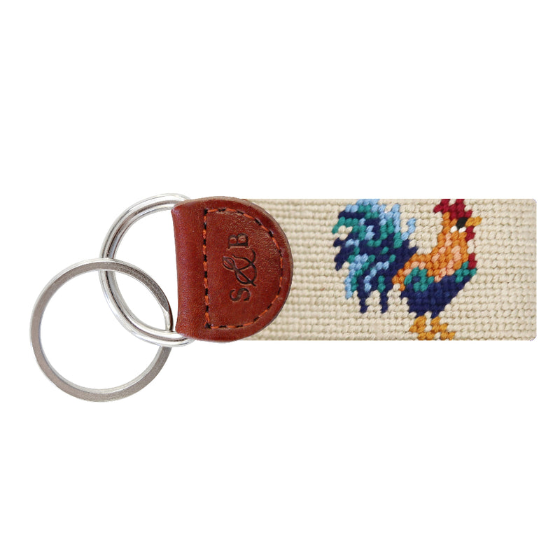 Rooster Needlepoint Key Fob by Smathers & Branson - Country Club Prep