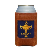 Ryder Cup 1927 Trophy Needlepoint Can Cooler by Smathers & Branson - Country Club Prep