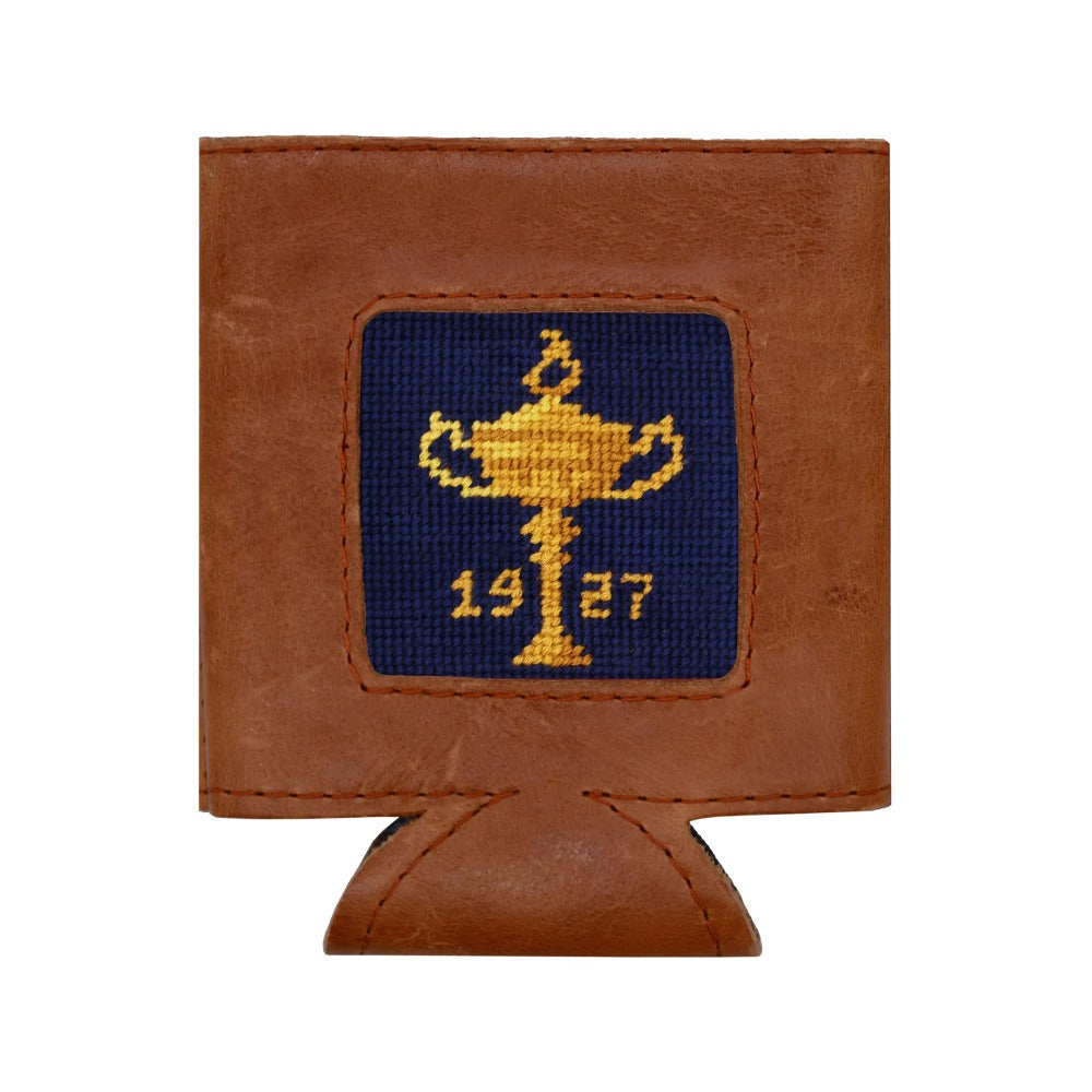 Ryder Cup 1927 Trophy Needlepoint Can Cooler by Smathers & Branson - Country Club Prep
