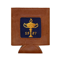 Ryder Cup 1927 Trophy Needlepoint Can Cooler by Smathers & Branson - Country Club Prep