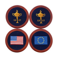 Ryder Cup 1927 Needlepoint Coasters by Smathers & Branson - Country Club Prep