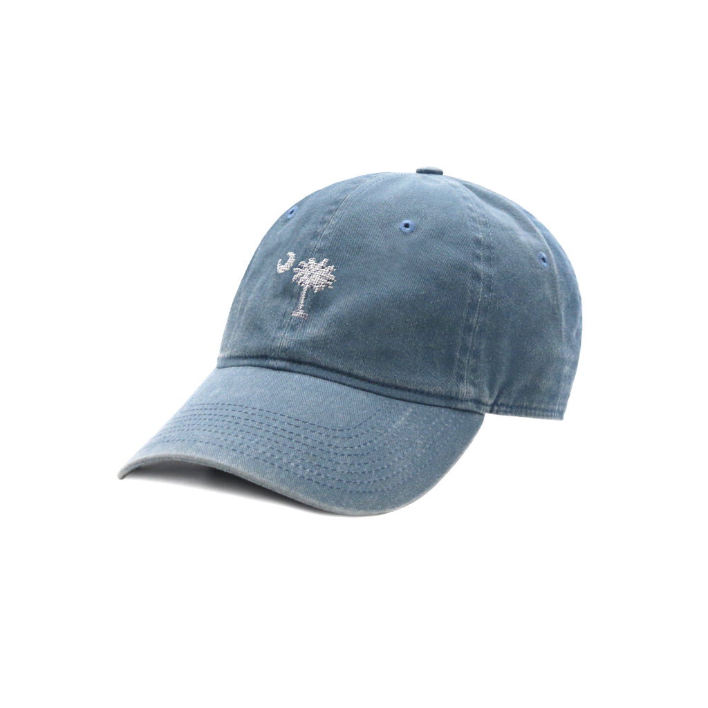 SC Flag Needlepoint Hat in Steel Blue by Smathers & Branson - Country Club Prep