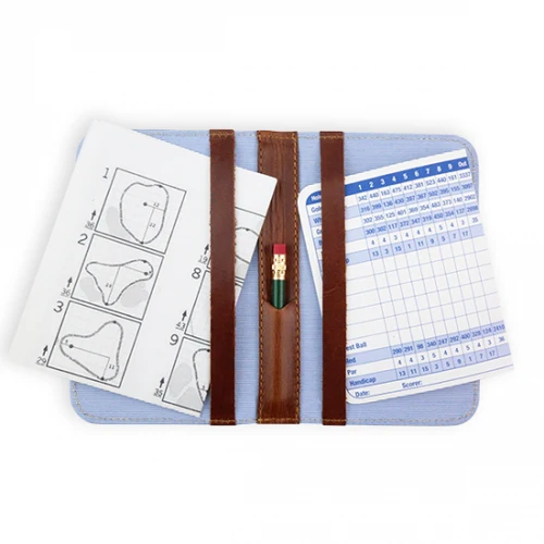 Tonal Clubs Needlepoint Scorecard Holder by Smathers & Branson - Country Club Prep