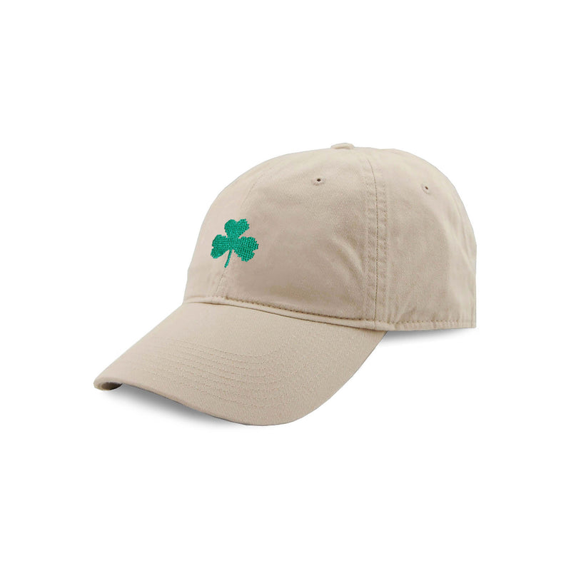 Shamrock Needlepoint Hat in Stone by Smathers & Branson - Country Club Prep