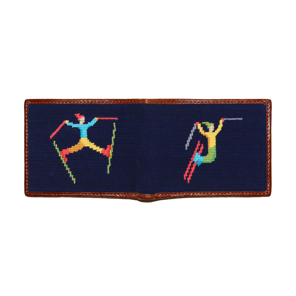 Ski Tricks Needlepoint Bi-Fold Wallet by Smathers & Branson
