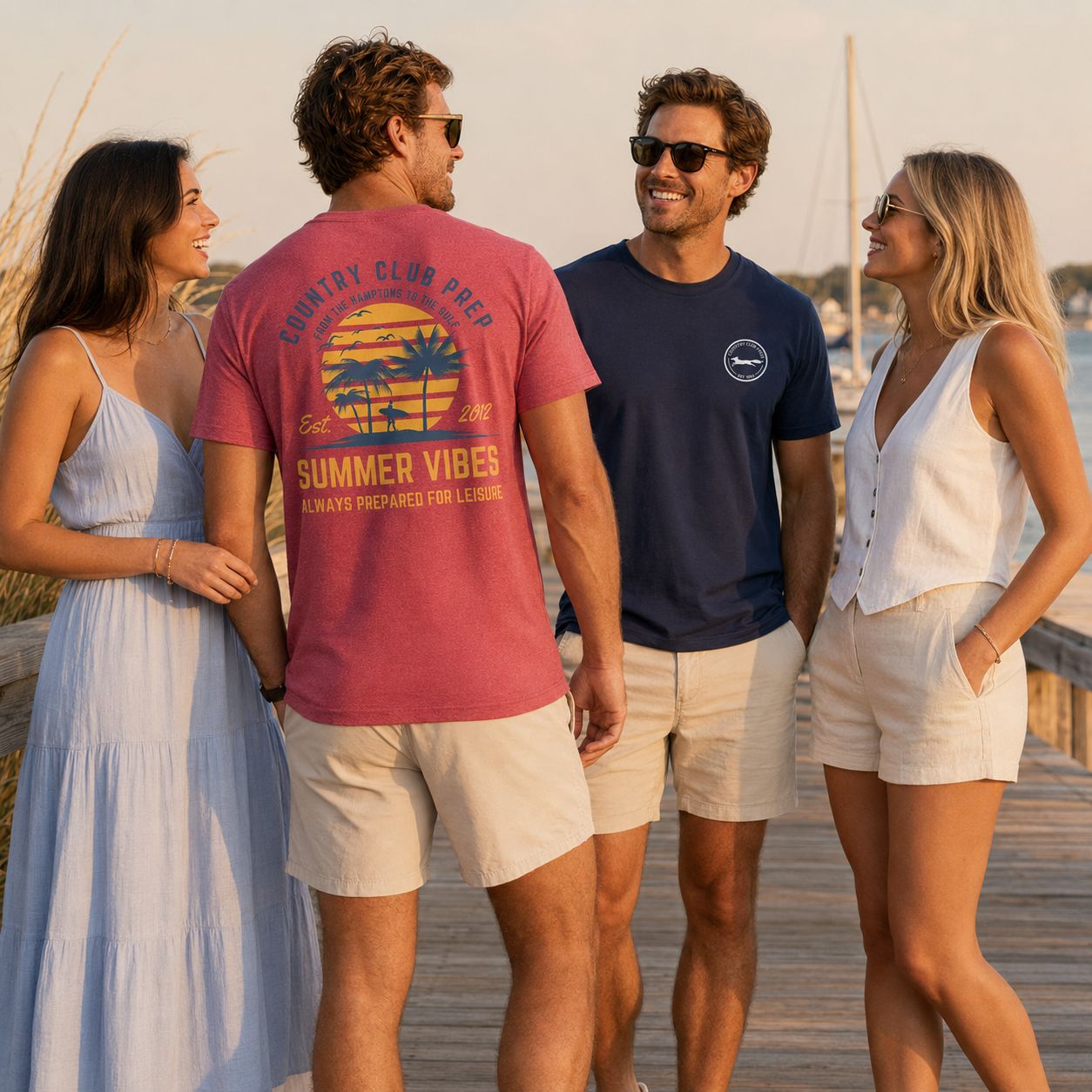 Summer Vibes Tee Shirt by Country Club Prep - Country Club Prep