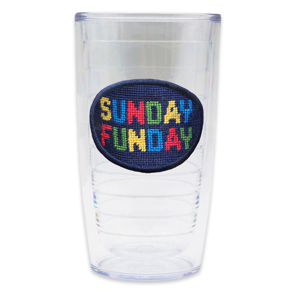Sunday Funday Needlepoint Tumbler by Smathers & Branson - Country Club Prep