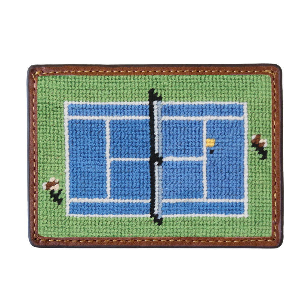 Tennis Overhead Needlepoint Credit Card Wallet by Smathers & Branson - Country Club Prep