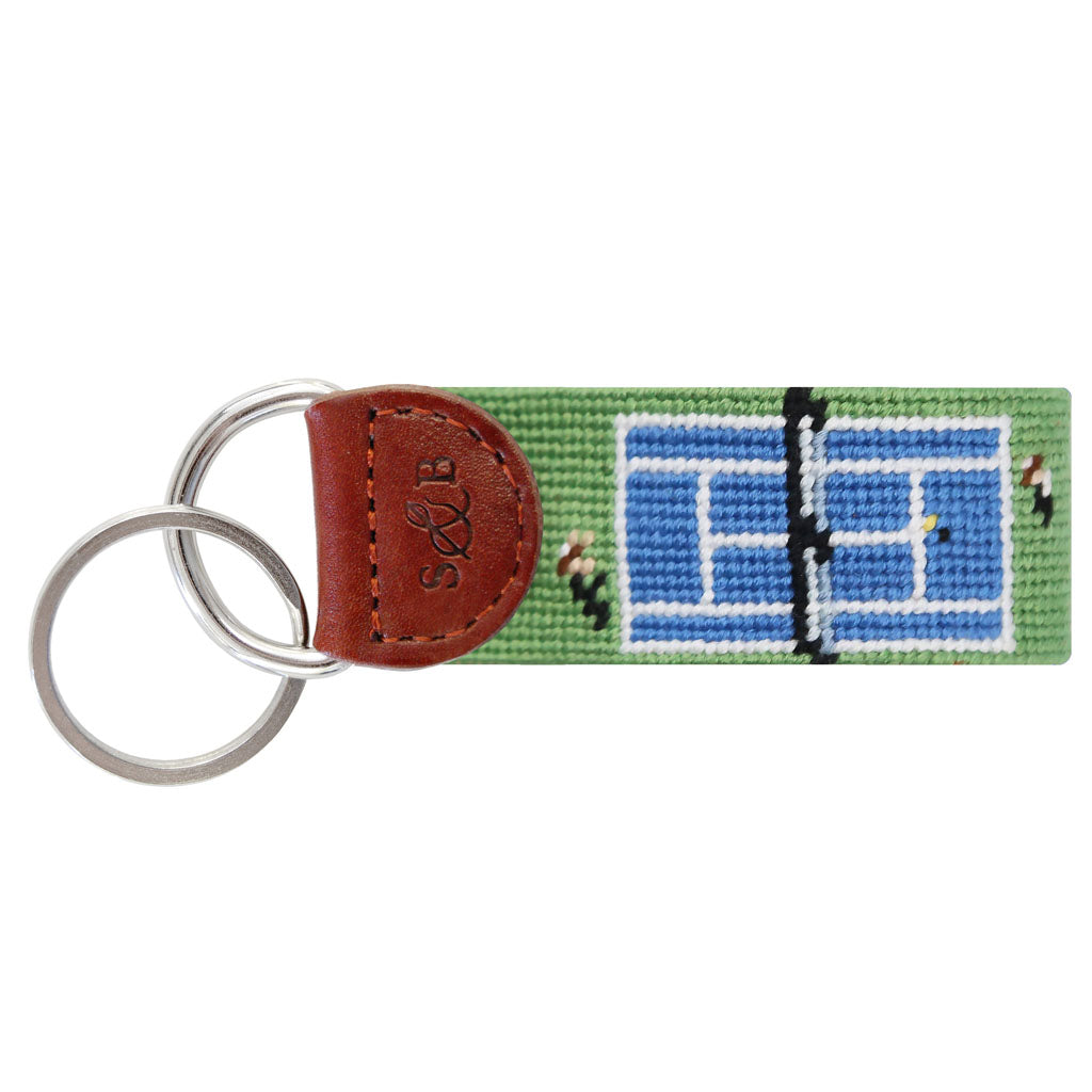 Tennis Overhead Needlepoint Key Fob by Smathers & Branson - Country Club Prep