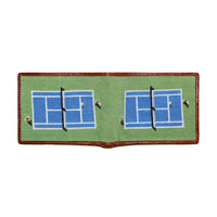 Tennis Overhead Needlepoint Bi-Fold Wallet by Smathers & Branson - Country Club Prep