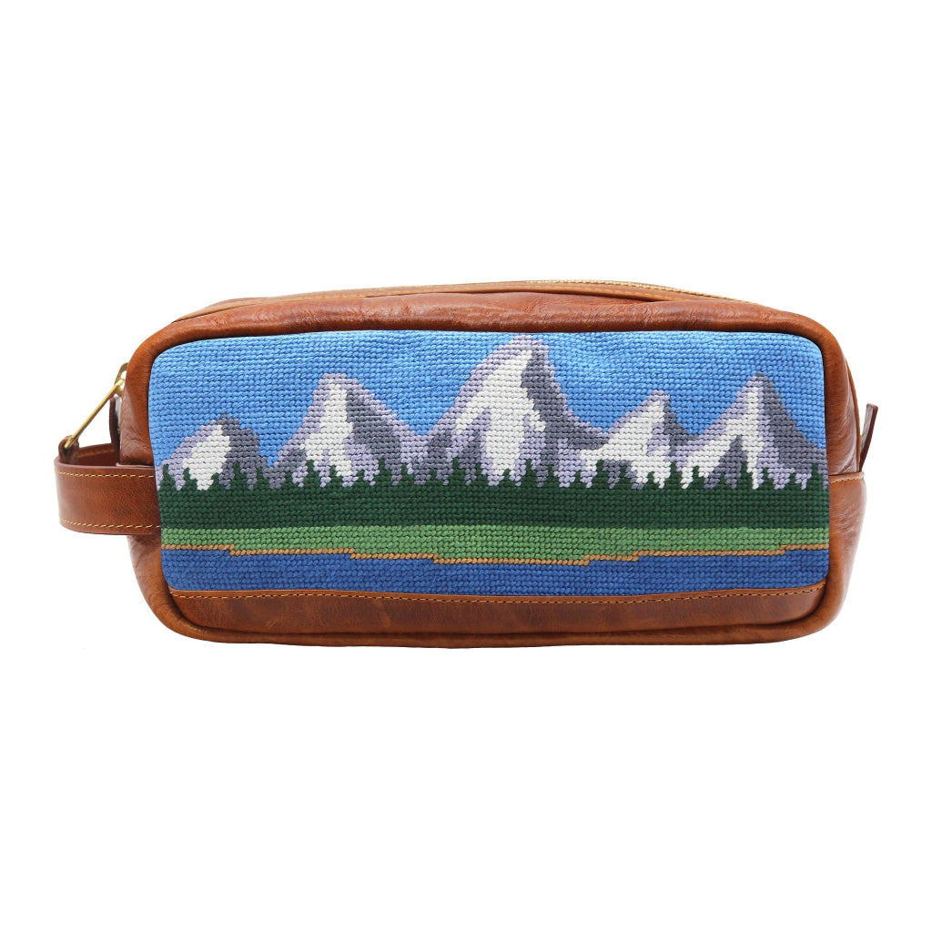 Tetons Needlepoint Toiletry Bag by Smathers & Branson - Country Club Prep